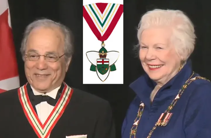 بنیان‌گذار بنیاد پریا، احمد تبریزی نشان انتاریو را از فرماندار دریافت کرد