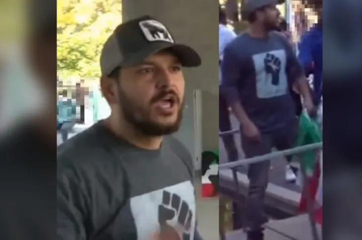 پلیس تورنتو در پی مردی با پرچم ایران