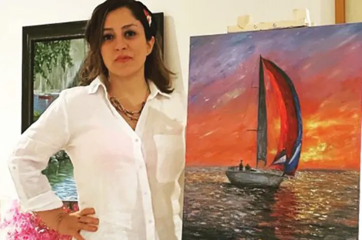 نمایش نقاشی از شهر بارسلونای اسپانیا در زوریخ سوئیس