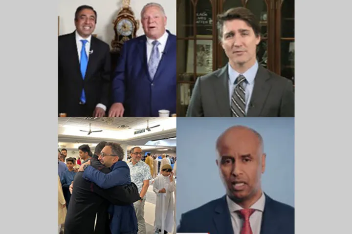 جاستین ترودو: سلام علیکم!:  داگ فورد: عید مبارک!