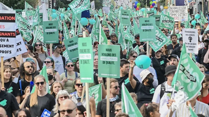 صدها هزار نفر از کارکنان بخش دولتی کبک در اعتصاب‌اند