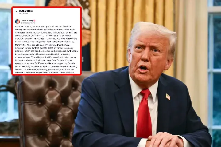 ترامپ: تعرفه‌ی ۲۵درصدی را از فردا ۵۰٪ می‌‌کنم