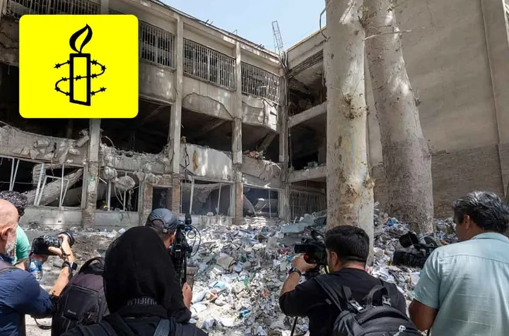 عفو بین‌الملل: حمله اسرائیل به زندان اوین جنایت جنگی است